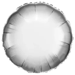 Folieballon Rund Metallic Sølv