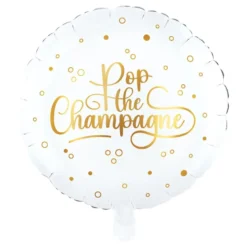 Folieballon Rund Pop the Champagne