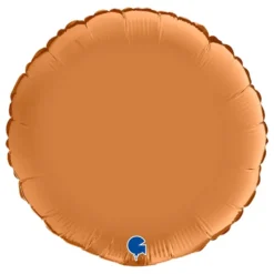 Folieballon Rund Satin Caramel