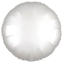 Folieballon Rund Satin Hvid
