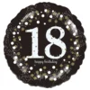 Folieballon Rund Sparkling Birthday 18