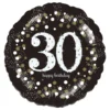 Folieballon Rund Sparkling Birthday 30