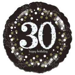 Folieballon Rund Sparkling Birthday 30