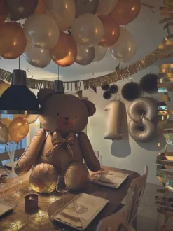 Folieballon Siddende Teddybjørn