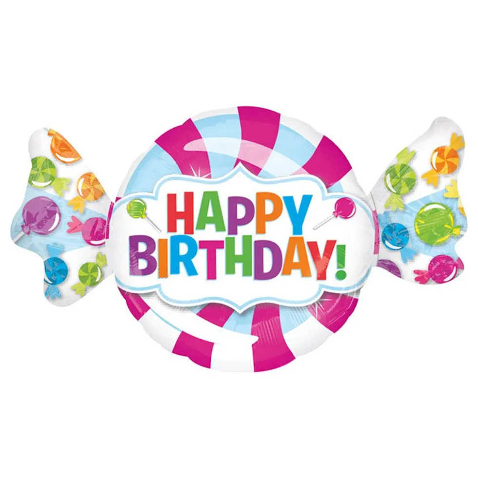 Folieballon Slik Happy Birthday