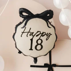 Folieballon Sløjfe Happy 18