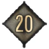 Folieballon 20 Sort/Guld