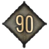 Folieballon 90 Sort/Guld