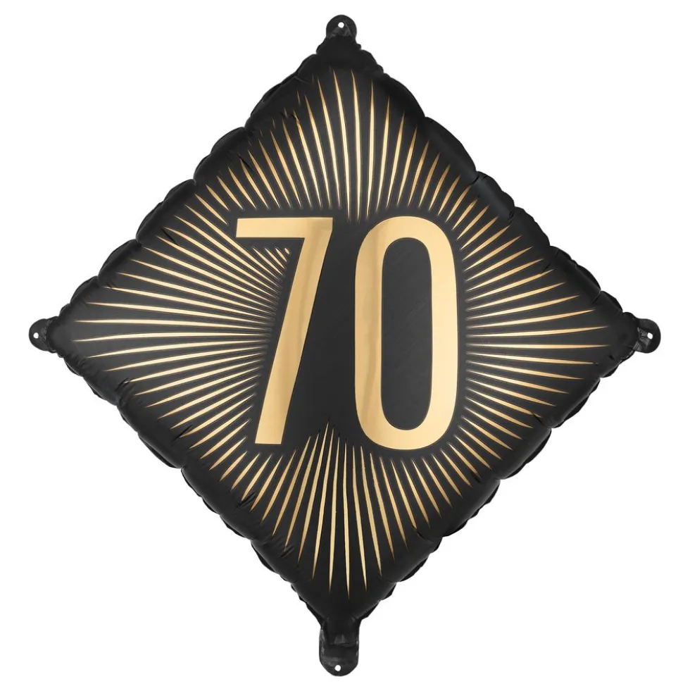 Folieballon 70 Sort/Guld