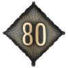 Folieballon 80 Sort/Guld