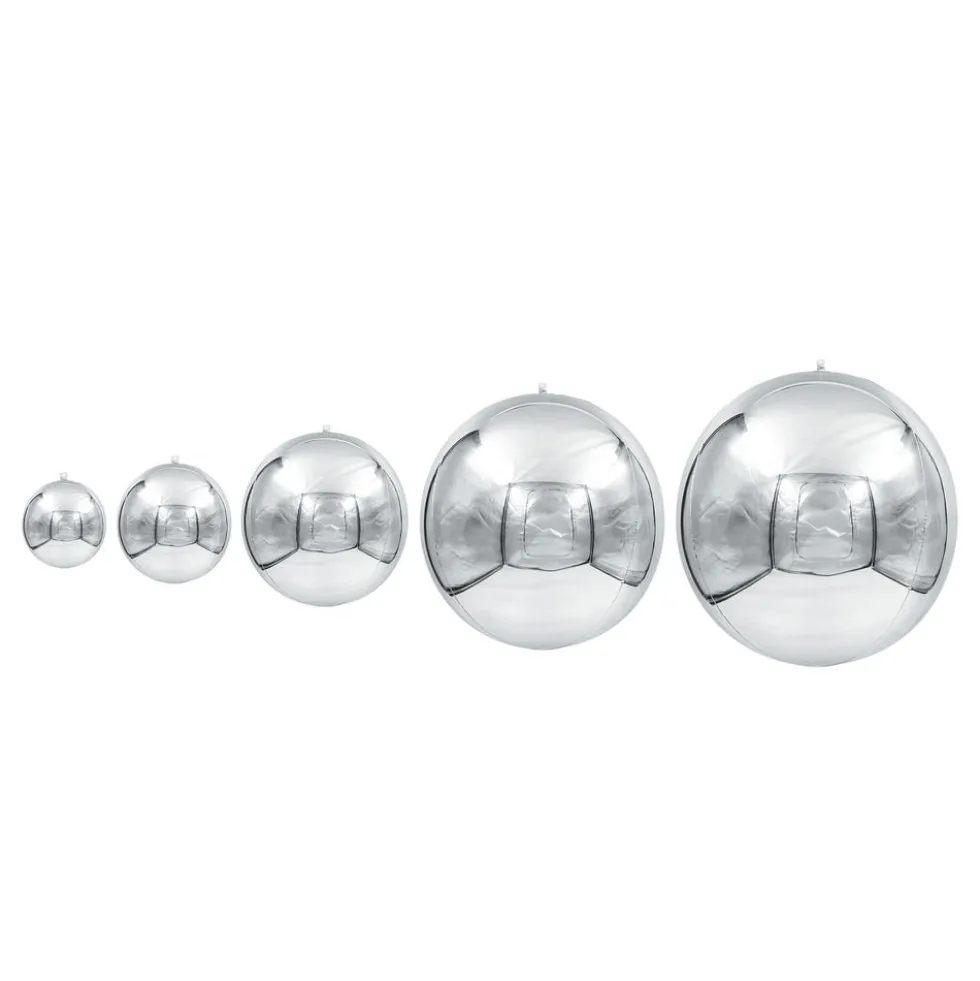 Folieballon Spejlkugle Sølv 3-pak