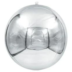 Folieballon Spejlkugle Sølv 3-pak