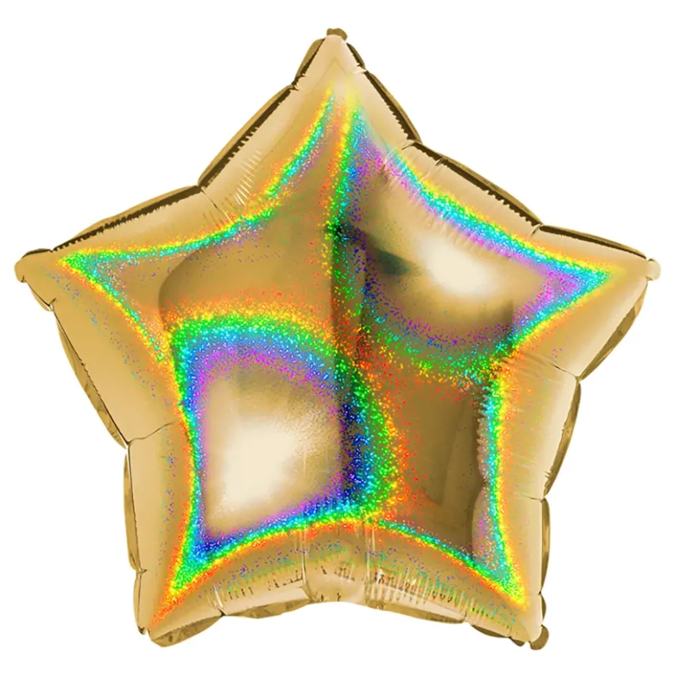 Folieballon Stjerne Glitter Guld