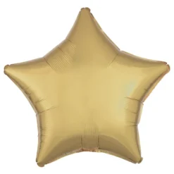 Folieballon Stjerne Hvidguld Metallic