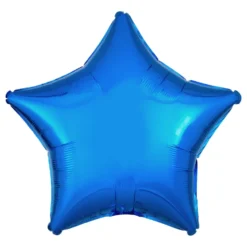 Folieballon Stjerne Metallic Blå