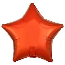 Folieballon Stjerne Orange Metallic