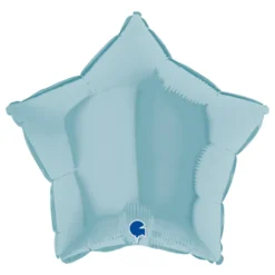 Folieballon Stjerne Pastelblå