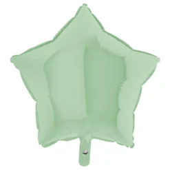 Folieballon Stjerne Pastelgrøn Mat