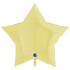 Folieballon Stjerne Pastelgul Mat
