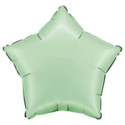 Folieballon Stjerne Satin Glazed Mint