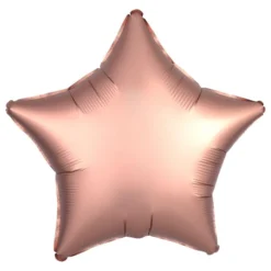 Folieballon Stjerne Silke Roséguld