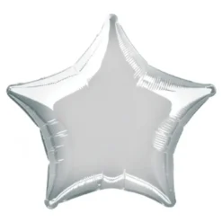 Folieballon Stjerne Sølv
