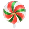 Folieballon Sukkerstok Grøn/Rød