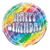 Folieballon Tie Dye Happy Birthday