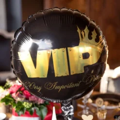 Folieballon VIP Sort/Guld