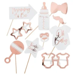 Fotoprops Baby shower Rosaguld