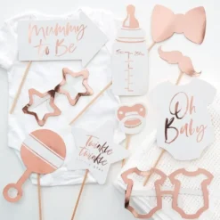 Fotoprops Baby shower Rosaguld