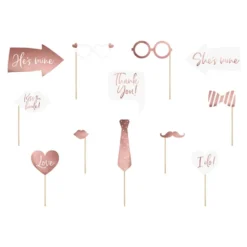 Fotoprops Bryllup Rosaguld