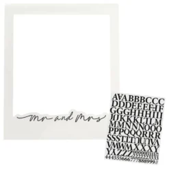 Fotoramme Mr and Mrs med Bogstaver Sort/Hvid
