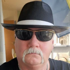 Gangsterhat Sort med Hvidt Bånd