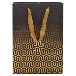 Gavepose Sort/Guld Glitter