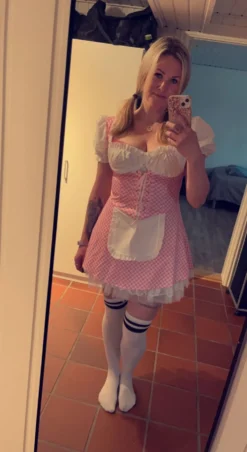 Gingham Lyserød Kjole Deluxe