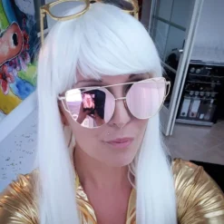 Glamourama Hvid Paryk