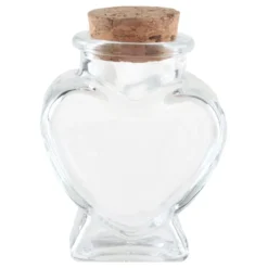 Glas med Korklåg Hjerte