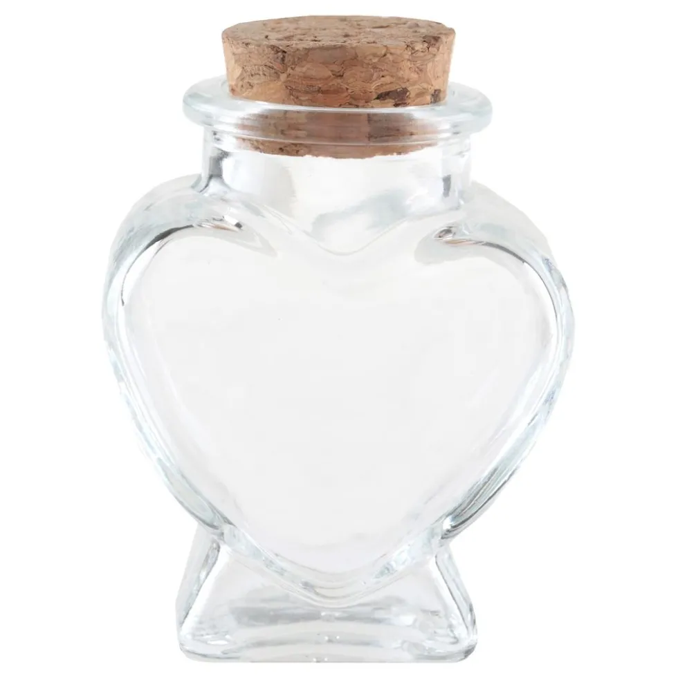 Glas med Korklåg Hjerte