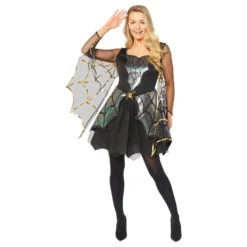 Glitrende Edderkopkjole Kostume