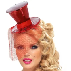 Glitrende Minihat Rød