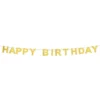 Glitterbanner Happy Birthday Guld