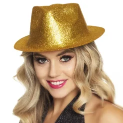 Glitterhat i Guld