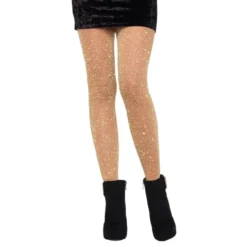 Glitterstrømpebukser Guld Deluxe
