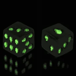 Glow in the Dark Terninger med Dødningehoveder