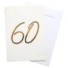 Gratulationskort Guld 60 med Kuvert