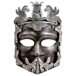 Græsk Maske Sølv
