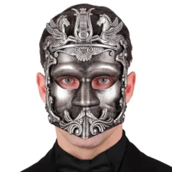 Græsk Maske Sølv
