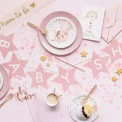 Guirlande Baby Shower Stjerner Lyserød