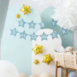 Guirlande Baby Shower Stjerner Blå